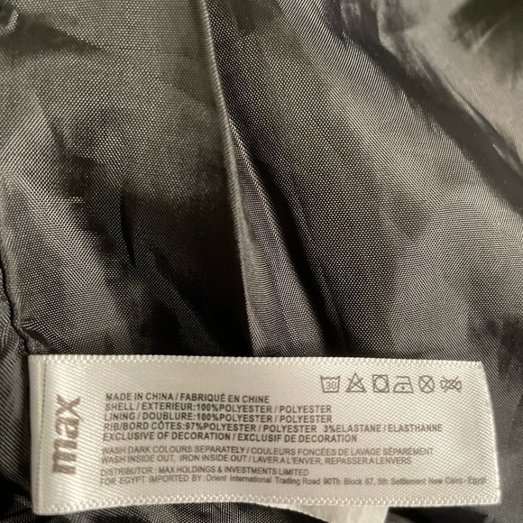 MAX black yellow long sleeve full zip bomber satin style jacket size med unisex - Picture 9 of 10